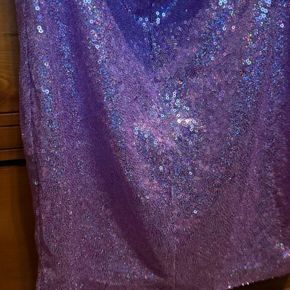 LUCY IN the Sky Medium Lavender Purple Sequin Mini dress homecoming sorority - Picture 12 of 12